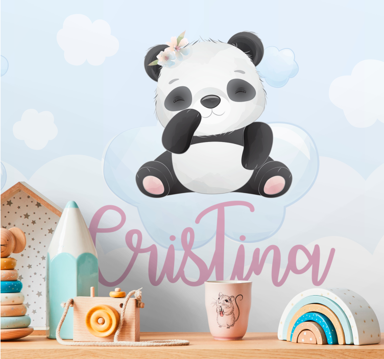Tapisserie animaux design panda mignon - TenStickers