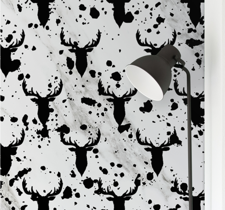 Tapisserie animaux motif silhouette de cerf - TenStickers
