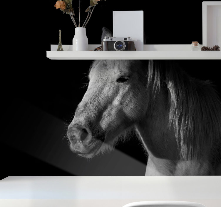 Tapisserie animaux portrait de cheval majestueux - TenStickers