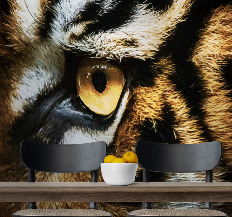 Tapisserie animaux regard intense du tigre - TenStickers