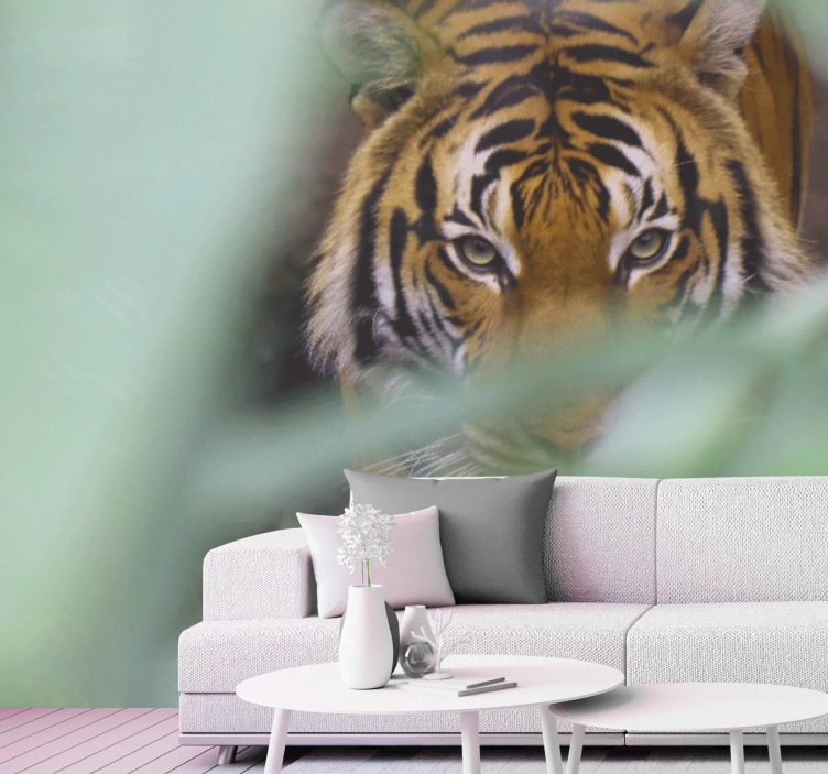 Tapisserie animaux tigre dans la nature - TenStickers