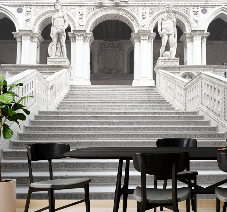 Tapisserie art classique escaliers en pierre majestueux - TenStickers