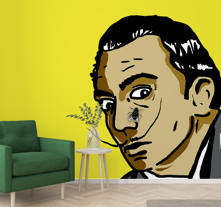 Tapisserie art portrait surréaliste rencontre - TenStickers