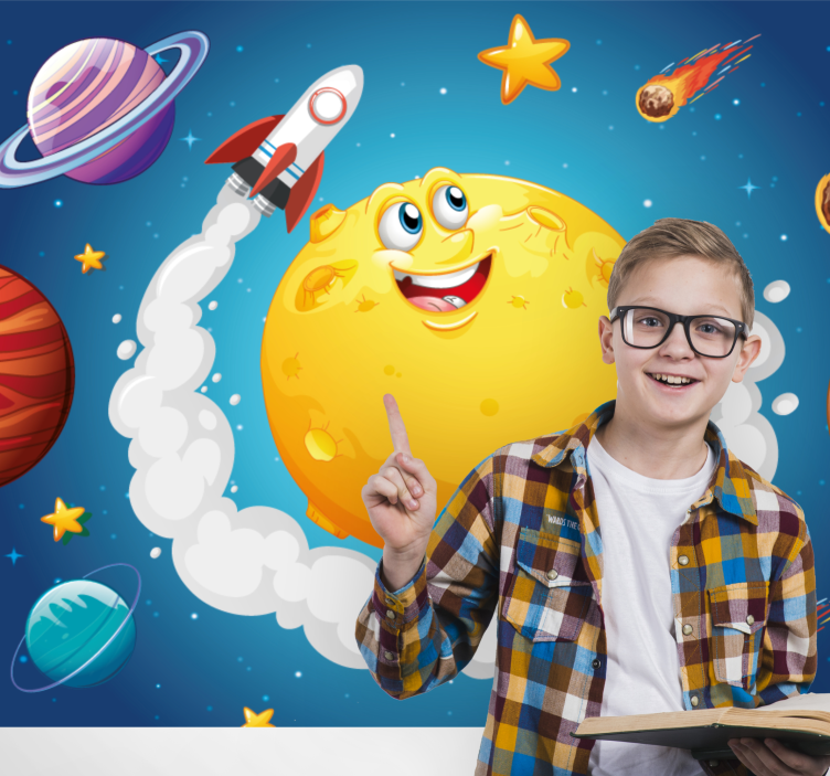 Tapisserie fantaisie thème aventure spatiale - TenStickers