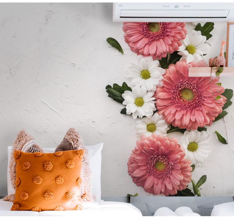 Tapisserie fleur arrangement floral rose - TenStickers