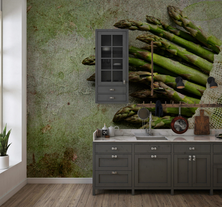 Tapisserie fleur délice d'asperges - TenStickers