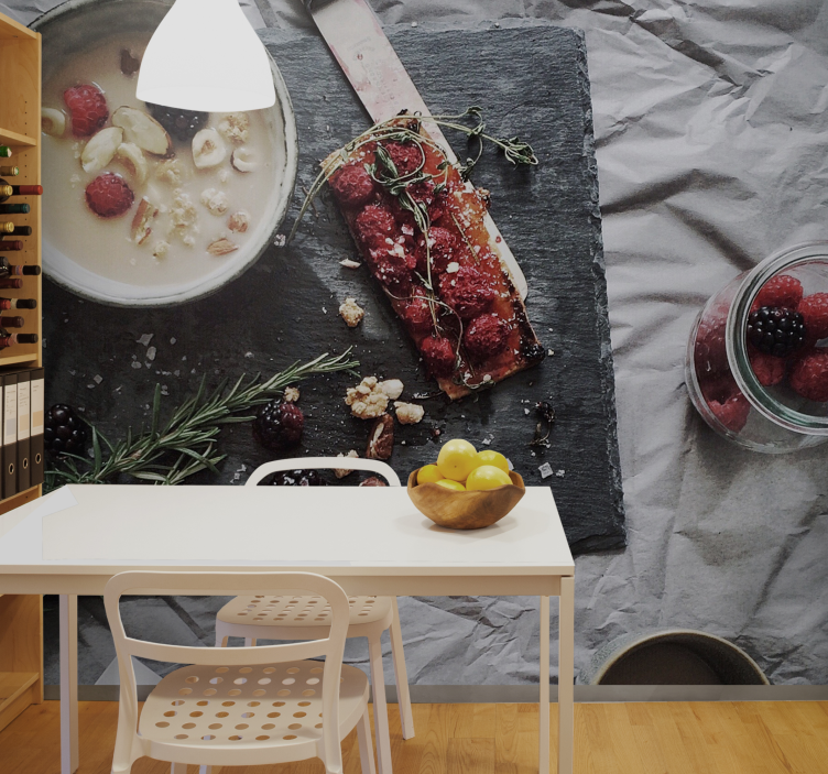 Tapisserie fleur délice de baies fraîches - TenStickers