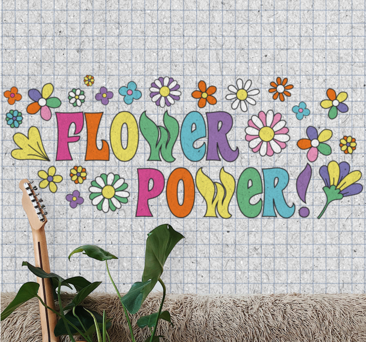 Tapisserie fleur design pouvoir floral - TenStickers