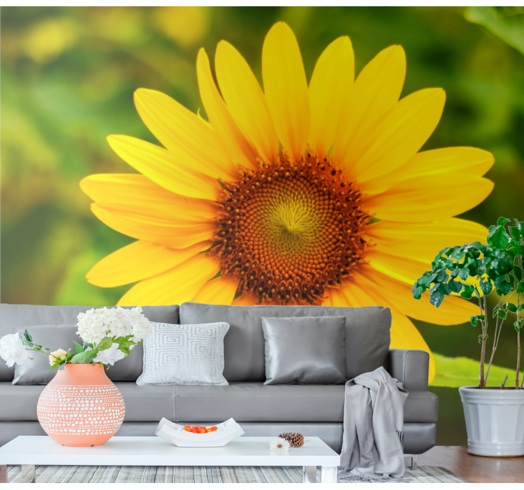 Tapisserie fleur floraison vibrante de tournesol - TenStickers