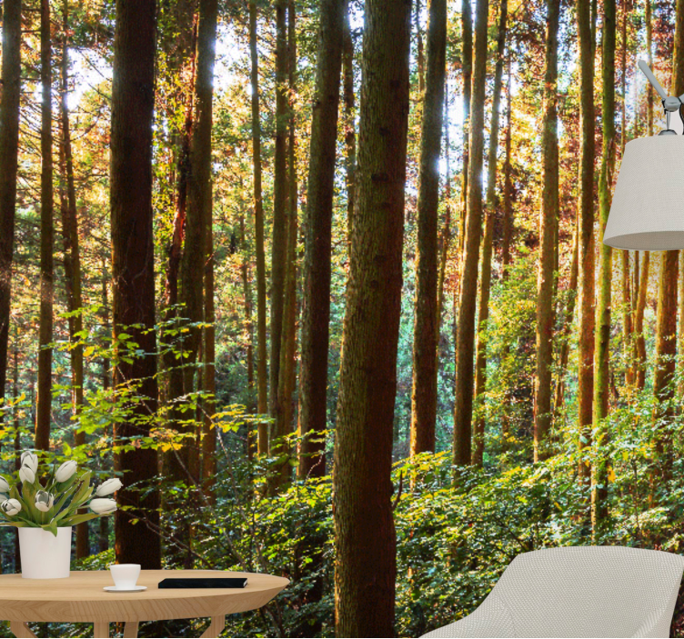 Tapisserie forêt verte luxuriante - TenStickers