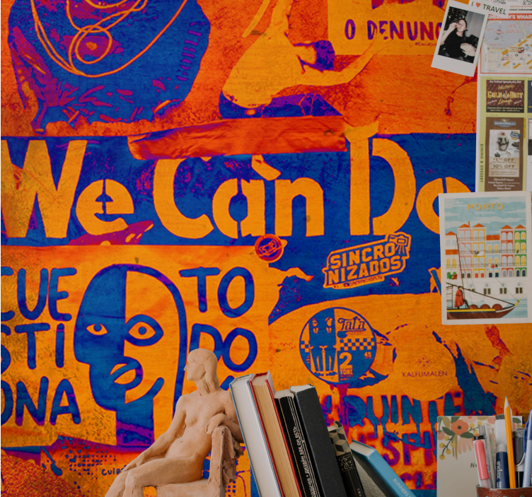 Tapisserie graffiti expression Émancipée - TenStickers