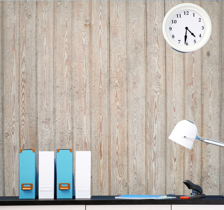 Tapisserie imitation bois panneaux en bois clair - TenStickers