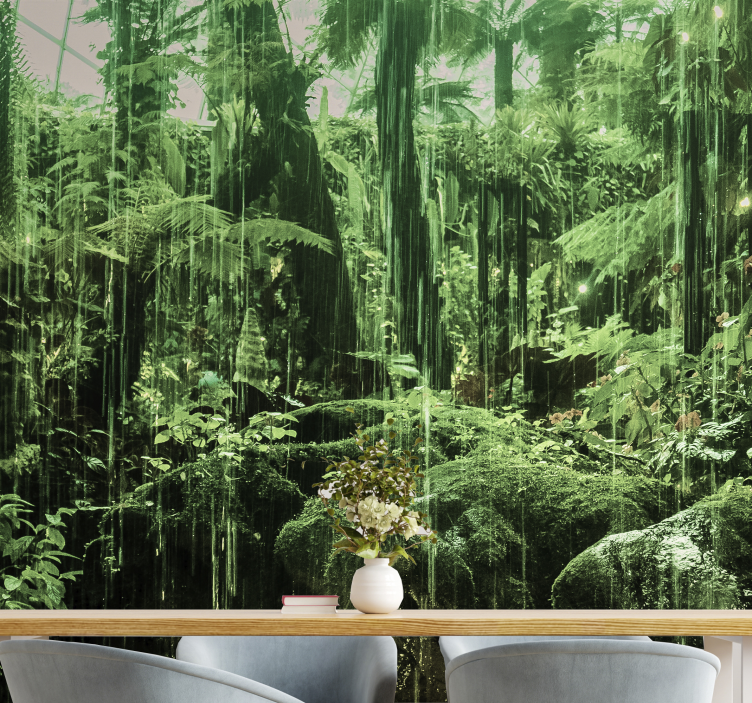 Tapisserie jungle canopée tropicale luxuriante - TenStickers