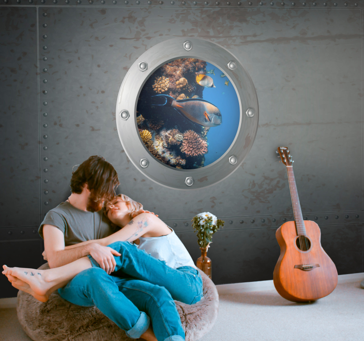 Tapisserie mer vue de la vie aquatique - TenStickers