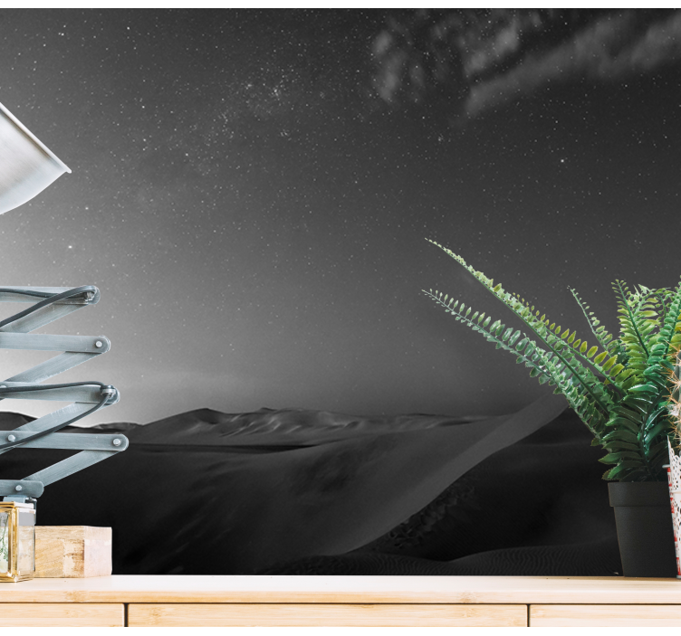 Tapisserie montagne dunes de désert nocturne - TenStickers