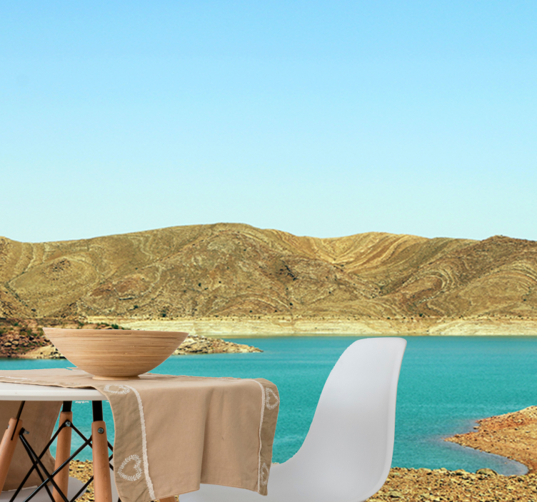 Tapisserie montagne lac de montagne serein - TenStickers