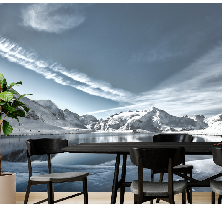 Tapisserie montagne paysage glaciaire majestueux - TenStickers