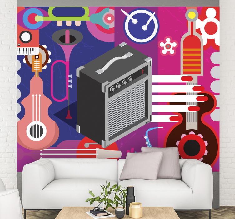 Tapisserie musique amplificateurs et instruments - TenStickers