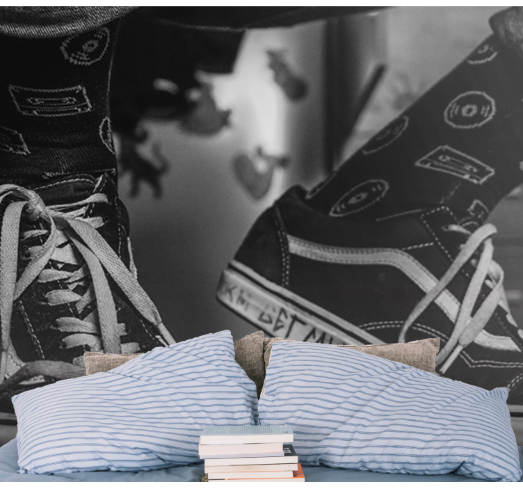 Tapisserie musique chaussettes à cassette - TenStickers