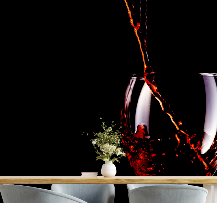 Tapisserie musique éclaboussure de vin fluide - TenStickers