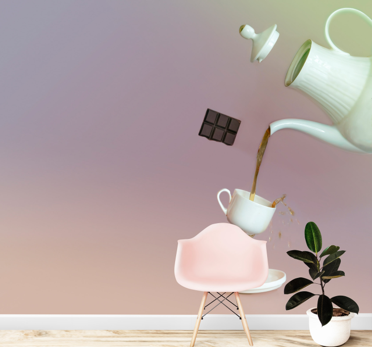 Tapisserie musique moments de thé flottant - TenStickers