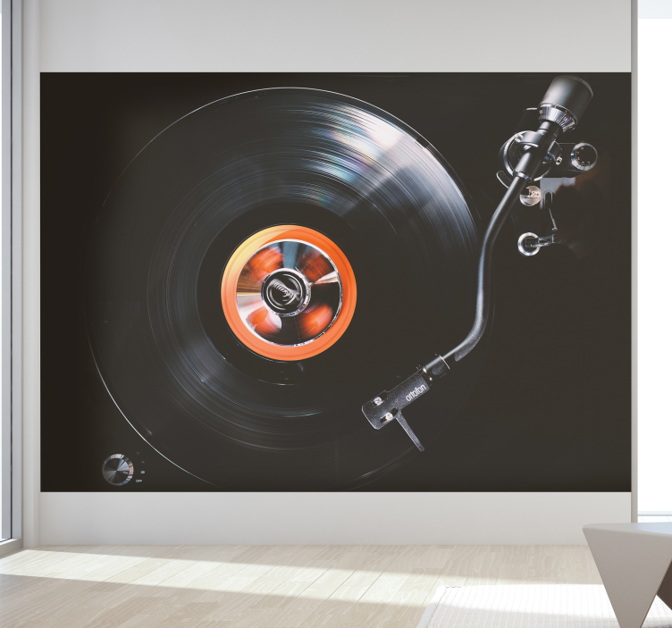 Tapisserie musique platine vinyle - TenStickers