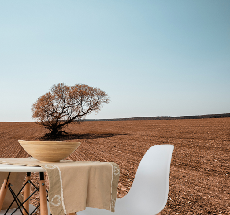 Tapisserie nature arbre solitaire paysage - TenStickers