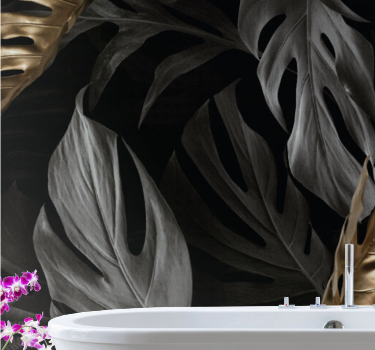 Tapisserie nature concepts de feuilles tropicales - TenStickers