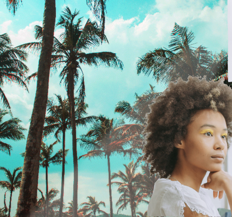 Tapisserie nature paradis des palmiers - TenStickers