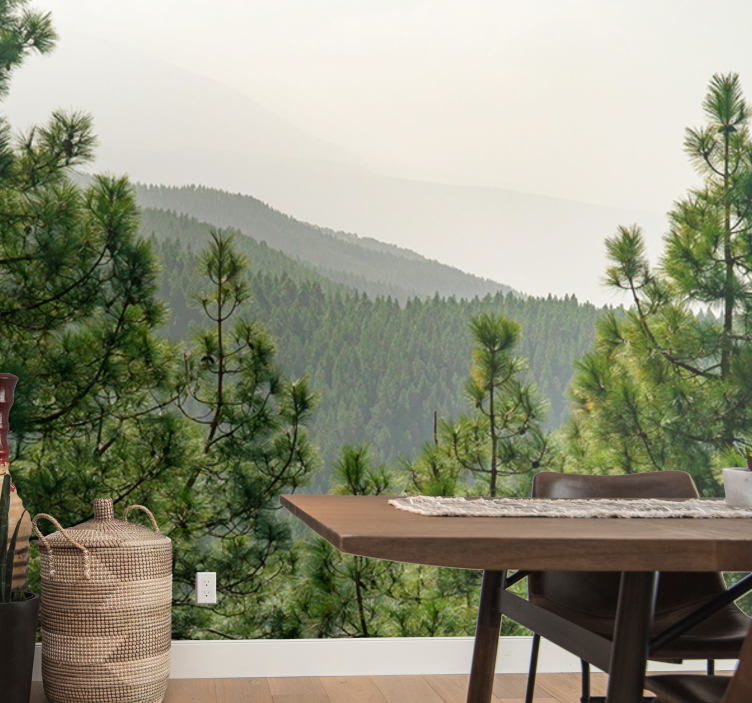 Tapisserie nature paysage verdoyant luxuriant - TenStickers