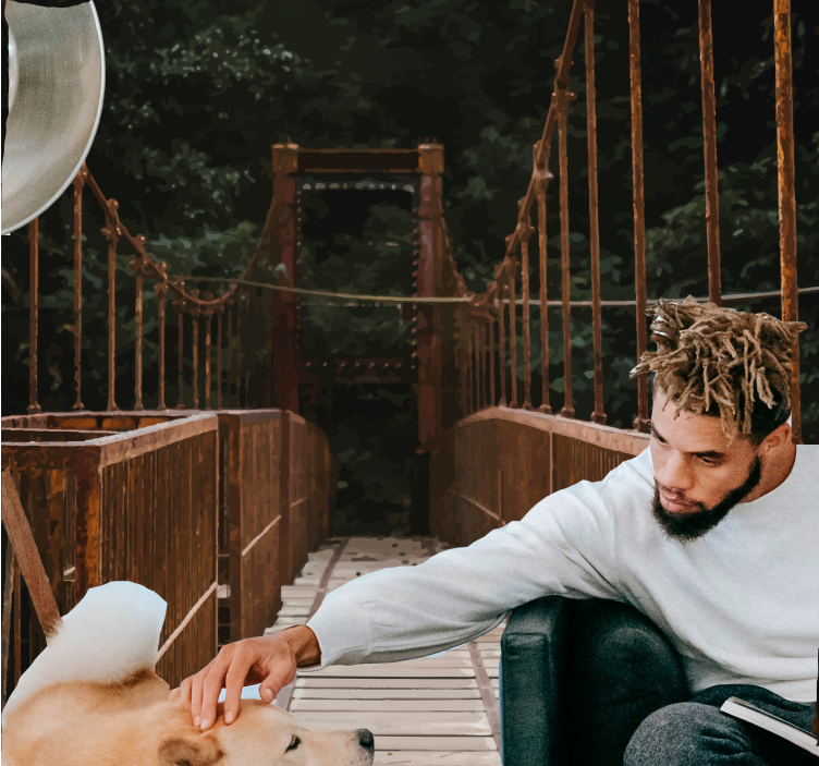 Tapisserie nature ponts dans la nature - TenStickers