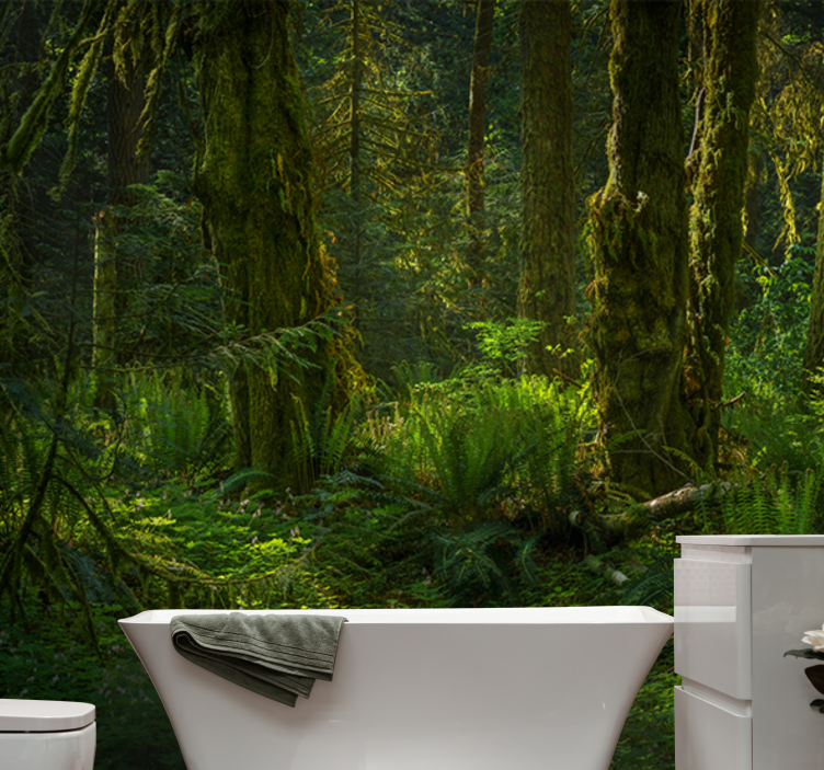 Tapisserie nature retraite forestière sérénité - TenStickers