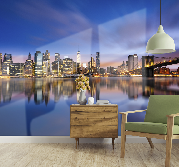 Tapisserie new york reflet de la skyline de new york - TenStickers
