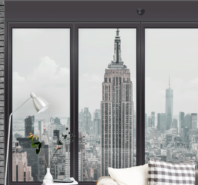 Tapisserie new york skyline urbain empire state - TenStickers
