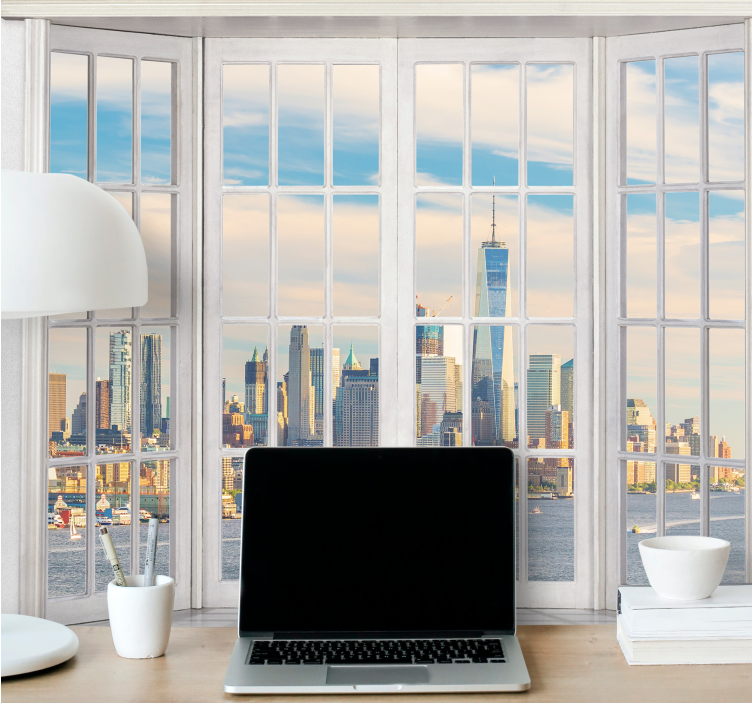 Tapisserie new york vue sur la skyline de new york - TenStickers