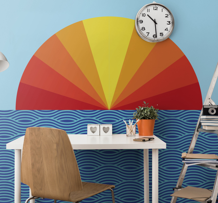 Tapisserie paysage conception d'horizon radiant - TenStickers