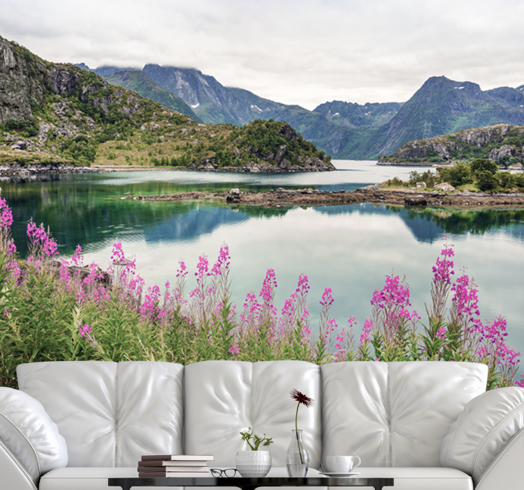 Tapisserie paysage fjord norvégien enchanteur - TenStickers