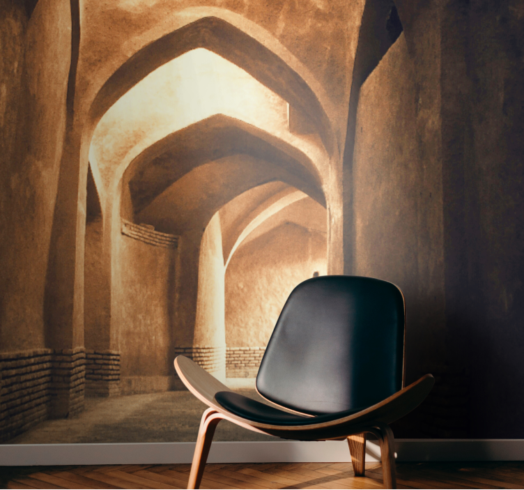 Tapisserie paysage passage des arches anciennes - TenStickers