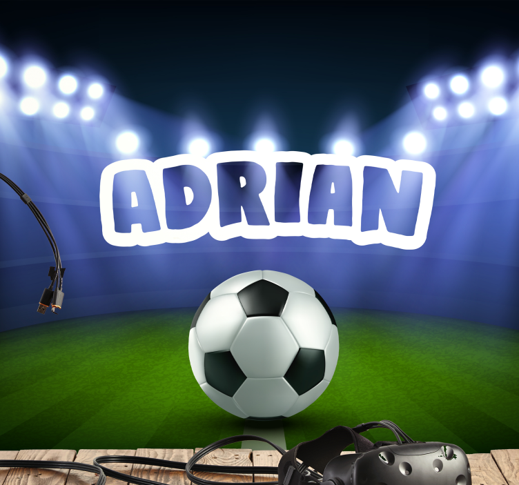 Tapisserie personnalisée célébration du terrain de football - TenStickers