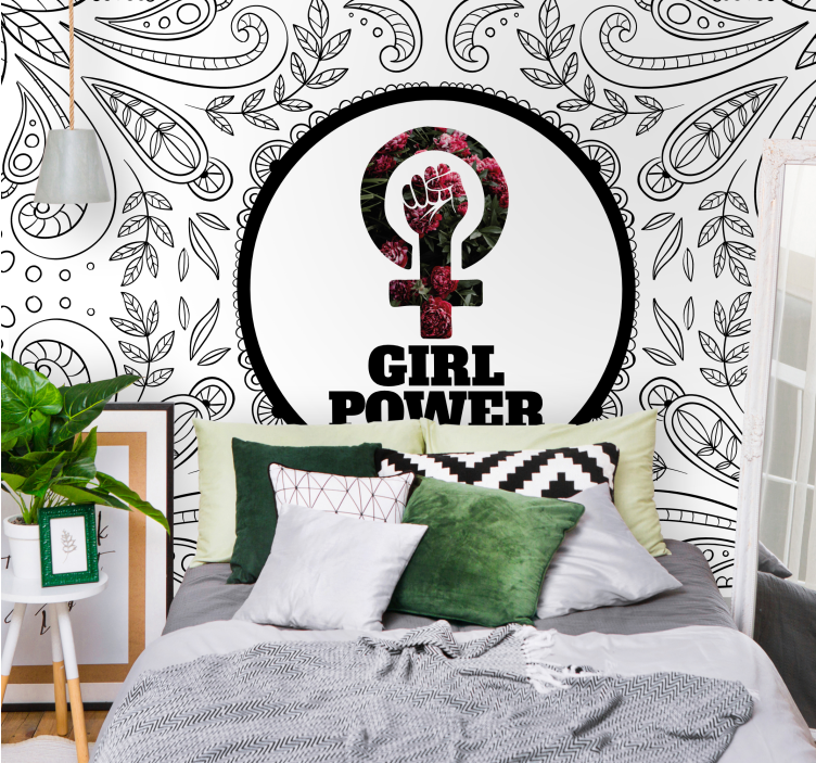 Tapisserie phrase affirmation de l'autonomisation féminine - TenStickers