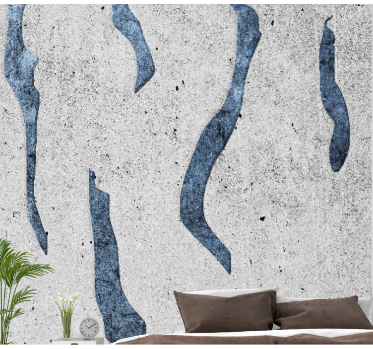 Tapisserie textures et motifs motifs bleus fluides - TenStickers