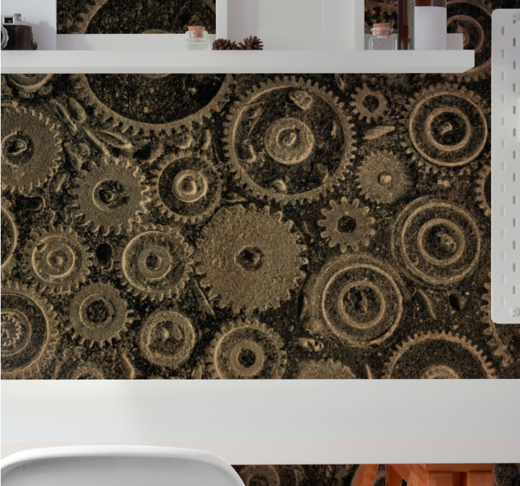 Tapisserie textures et motifs motifs de rouages - TenStickers