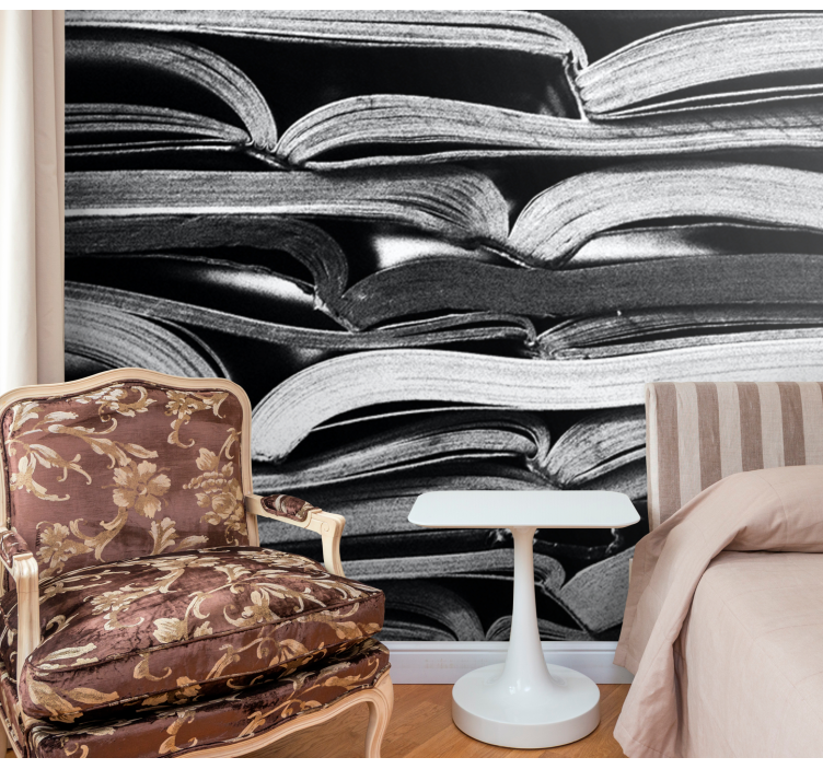 Tapisserie textures et motifs pages ouvertes empilées - TenStickers