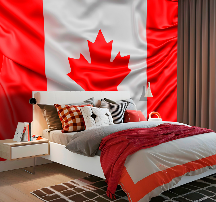 Tapisserie villes et pays drapeau Canada - TenStickers