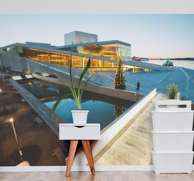 Tapisserie villes et pays merveille architecturale moderne - TenStickers