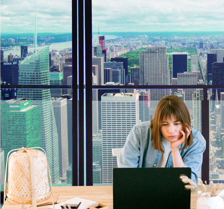 Tapisserie villes et pays skyline de new york - TenStickers