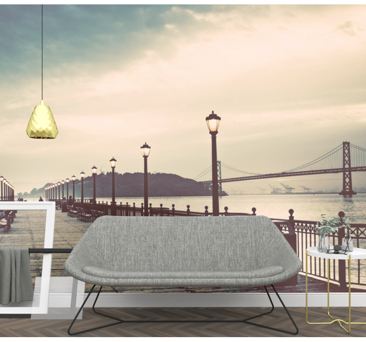 Tapisserie villes et pays vue pittoresque sur l'eau - TenStickers