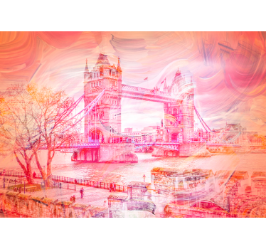 Tapisserie londres contraste du pont de Londres - TenStickers