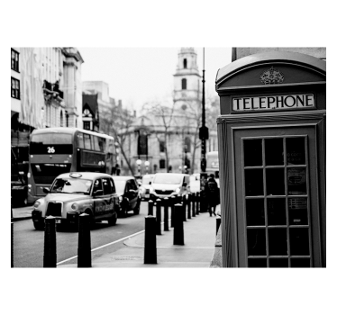 Papier peint noir et blanc ville de Londres - TenStickers