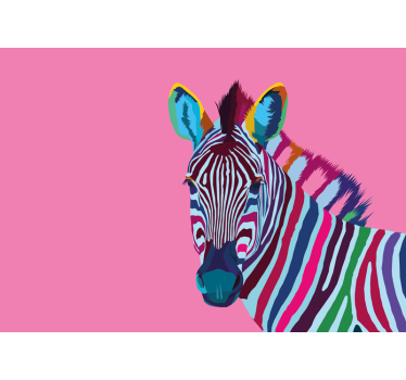 Photo murale animal Pop art zèbre - TenStickers